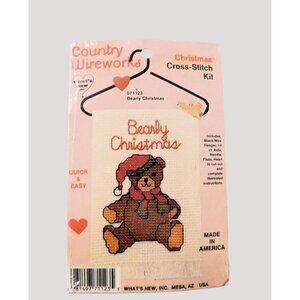 Country Wireworks Bearly Christmas Cross-Stitch Kit 071123 Sealed